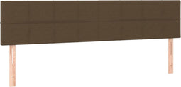 vidaXL - Hoofdborden - 2 - st - 100x5x78/88 - cm - stof - donkerbruin