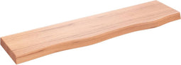 vidaXL - Wandschap - 80x20x4 - cm - behandeld - massief - eikenhout - lichtbruin