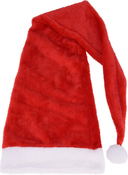 Kerstman muts - Lange Kerstmuts - Verkleedhoofddeksel - Extra Lang 125cm - Rood Wit