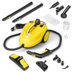 Coast Multifunctionele Stoomreiniger - 2000W - 5 Bar - 1.8L - 13 Accessoires - Geel - 37 x 26 x 25 cm
