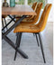 House Nordic Middelfart Eetkamerstoel Velvet Geel - Set van 2