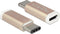 OKS USB-C (m) - USB Micro B (v) adapter - USB2.0 / goud