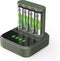 GP B421 - USB Lader AA/AAA - Laadt 2 AA 2100mAh in 6 uur - Zwart-grijs-olijgroen