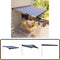 vidaXL - Luifel - handmatig - 450x300 cm - blauw en wit
