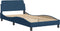 vidaXL - Bedframe - met - hoofdeinde - zonder - matras - 100x200 - cm - stof - blauw