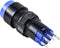 TRU COMPONENTS LAS2Y-11Z/B/12V Druktoets 250 V 3 A 1x uit/aan Continu Blauw IP40 1 stuk(s)