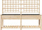 vidaXL - Tuinplantbak - met - Trellis - & - Plank - 203x53x152 - cm - Massief - Vurenhout
