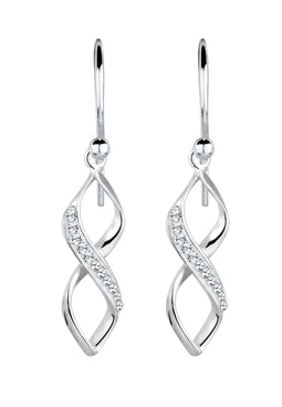 Elli Infinity - Dames Oorhangers - 925 Sterling Zilver - Kristallen