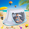 Fuegobird BabyBox - Campingbedje - UV50+ Bescherming - Blokkeer Muggen - Zilver Grijs/Blauw