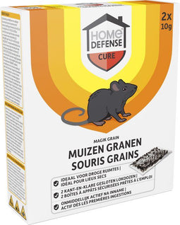 Home Defense - Muizenlokdoos Magik Grain - Vangt tot 70 muizen per lokdoos - Werkt binnen 24 uur (2 stuks)
