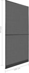 vidaXL - Hordeur - met - scharnieren - 100x215 - cm - antraciet