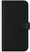 Selencia iPhone 13 Pro Max - Echt Lederen Bookcase - Ruimte voor 3 pasjes - Zwart