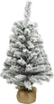 Everlands kunst kerstboom - H60 cm - met sneeuw - kunstboom - jute zak - Imperial snowy