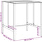 vidaXL - Bartafel - 100x100x110 - cm - gepoedercoat - staal - zwart