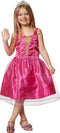 dressforfun - Meisjeskostuum prinses Lavendela 104 - Roze jurk met gouden stiksels - (3-4y)