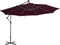 vidaXL - Zweefparasol - met - LED-verlichting - 350 - cm - bordeauxrood