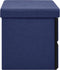vidaXL - Opbergbank - inklapbaar - 76x38x38 - cm - kunstlinnen - blauw
