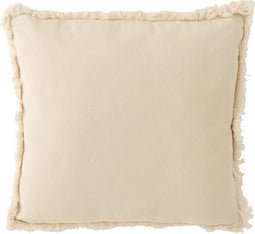 J-Line kussen Plant - katoen - beige