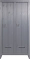 WOOOD Kluiskast - Grenen Geborsteld - Staal Grijs - 190x95x44