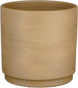 Mica Decorations - Plantenpot/bloempot - terracotta - taupe/beige mat - D22/H21 cm