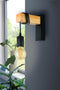 EGLO Townshend - Wandlamp - E27 - 21,5 cm - Hout - Zwart/Bruin - FSC Hout