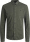 JACK&JONES JJPIQUE MELANGE LOGO SHIRT L/S - Casual overhemd - Slim fit - M
