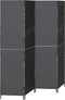 vidaXL - Kamerscherm - 4 - Panelen - Opvouwbaar - Zwart - 195x180 - cm - Poly - Rattan
