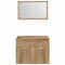 vidaXL - 2-delige - Badkamermeubelset - bewerkt - hout - artisanaal - eikenkleur