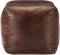 vidaXL - Poef - 40x40x40 - cm - echt - geitenleer - donkerbruin