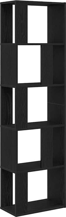 vidaXL - Boekenkast/scheidingsscherm - spaanplaat - zwart - eikenkleurig