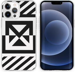 iMoshion Hoesje Geschikt voor iPhone 13 Pro Hoesje Siliconen - iMoshion Design hoesje - Transparant / Graphic Stripes