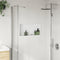 vidaXL - Douchenis - 62x32x9 - cm - roestvrijstaal - matwit