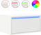 vidaXL - Nachtkastjes - met - LED's - 2 - st - wandgemonteerd - wit