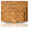 Deleca 3-delige Snijplankenset Bali met Houder - Snijplanken (40x30 | 33x24 | 26x18 cm) - Voor