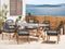 OLBIA - Tuinset voor 6 stoelen - Grijs/Zwart - Vezelcement