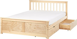 OLENDON - Bed met 2 lades - Lichthout - 140 x 200 cm - Dennenhout