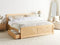 OLENDON - Bed met 2 lades - Lichthout - 180 x 200 cm - Dennenhout