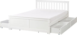 OLENDON - Bed met 4 lades - Wit - 140 x 200 cm - Dennenhout