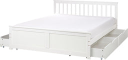 OLENDON - Bed met 4 lades - Wit - 160 x 200 cm - Dennenhout