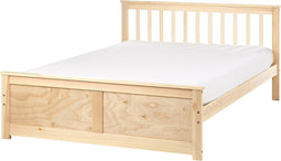 OLENDON - Tweepersoonsbed - Lichthout - 140 x 200 cm - Dennenhout