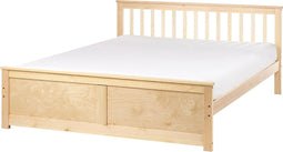 OLENDON - Tweepersoonsbed - Lichthout - 160 x 200 cm - Dennenhout