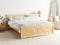 OLENDON - Tweepersoonsbed - Lichthout - 180 x 200 cm - Dennenhout