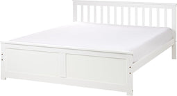 OLENDON - Tweepersoonsbed - Wit - 160 x 200 cm - Dennenhout