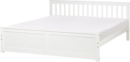 OLENDON - Tweepersoonsbed - Wit - 180 x 200 cm - Dennenhout