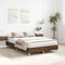 vidaXL - Bedframe - zonder - matras - 135x190 - cm - spaanplaat - bruin - eiken