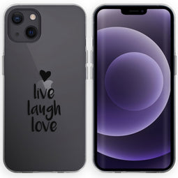 imoshion Hoesje - Geschikt voor iPhone 13 - Design hoesje - Live Laugh Love