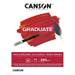 Olie Acrylblok Canson Graduate A3 290gr 20vel | 5 stuks