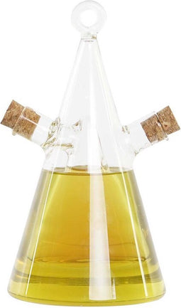 Olie en azijnset DKD Home Decor 10,5 x 9 x 18 cm Transparant Kurk 300 ml Borosilicaatglas