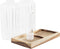 Olie en azijnset DKD Home Decor 250 ml 14 x 7,5 x 21 cm Natuurlijk Transparant Acacia Borosilicaatglas