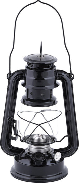 Olielamp/stormlantaarn Outside - zwart - 11,7 x 15,7 x 24 cm - Camping / tuin lantaarn voor lampenolie
